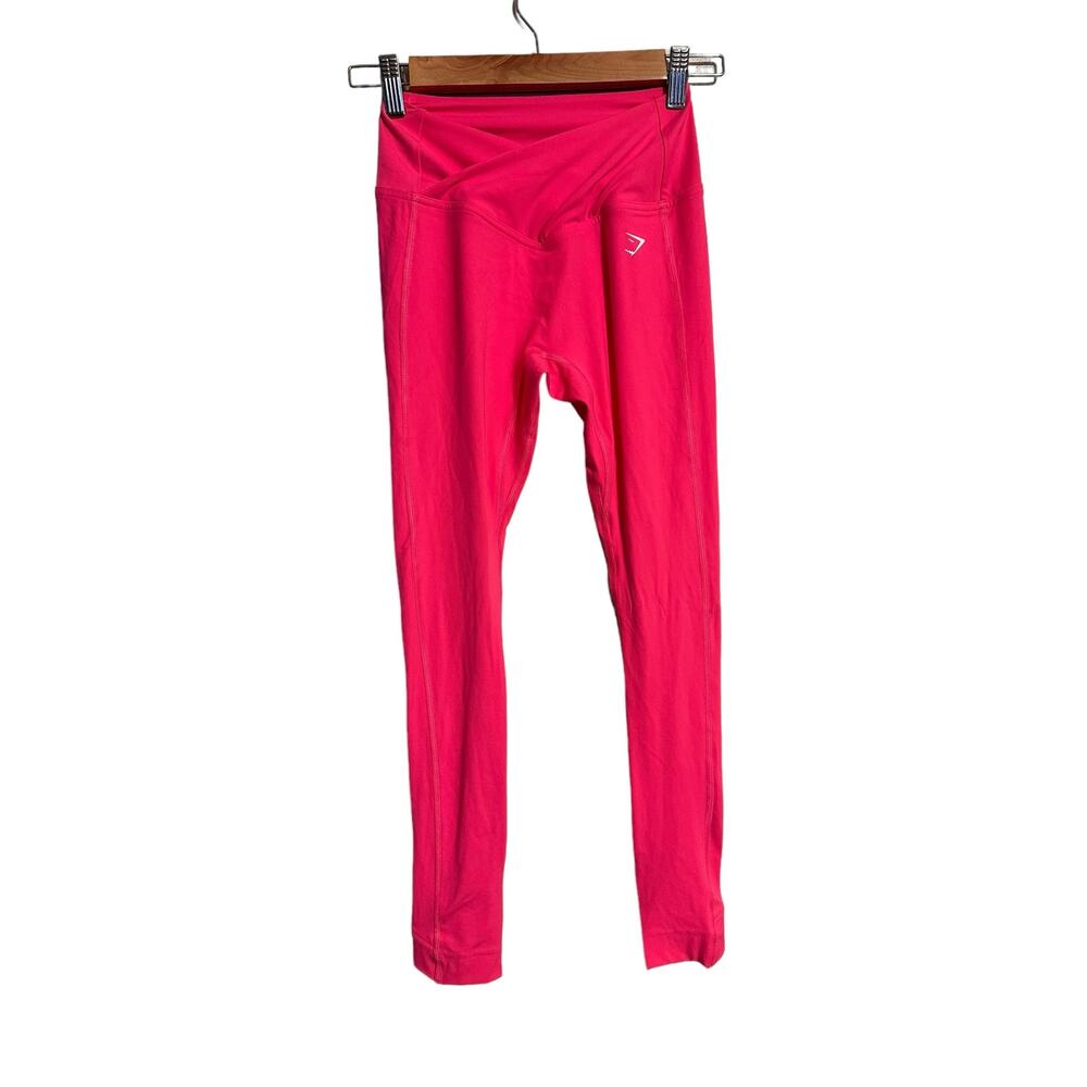 Gymshark High Waisted Crossover Leggings Hot Pink Size XS